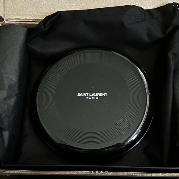 Saint Laurent YSL Black White Logo Rive Droite Frisbee - Picture 1 of 5